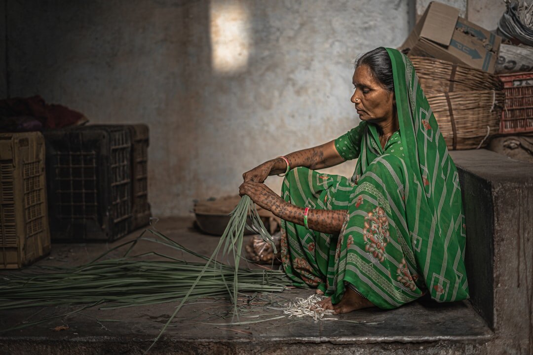 woman weaving traditional textiles